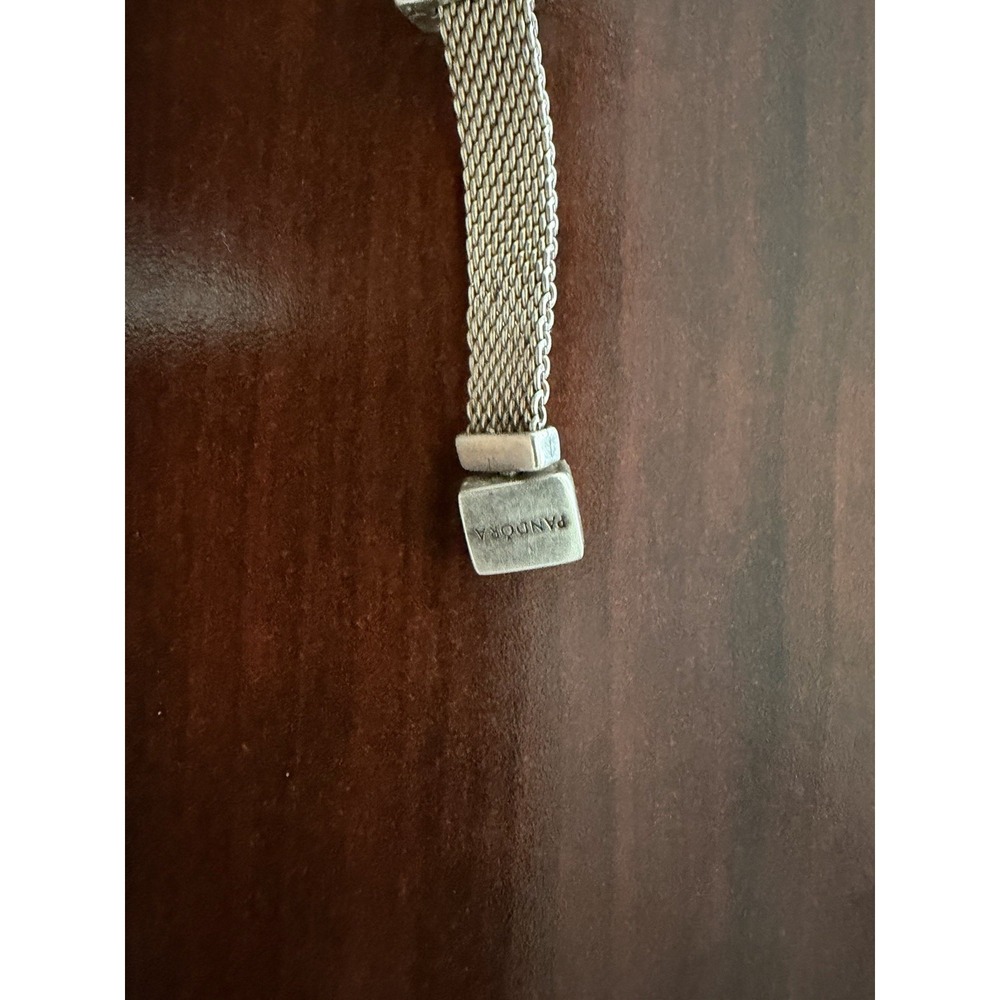 Pandora Reflexions Sterling Silver Mesh Bracelet 10.4G 6.5" - Picture 2 of 5